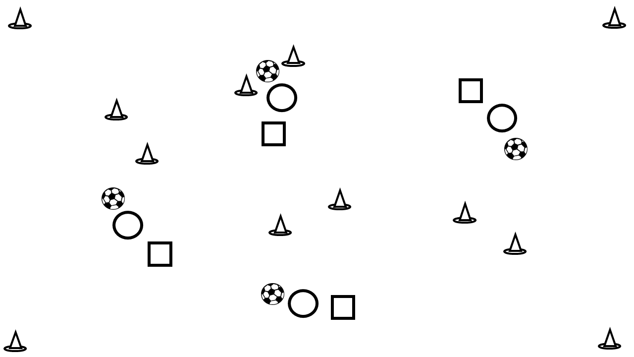 dribbling thru gates drill image